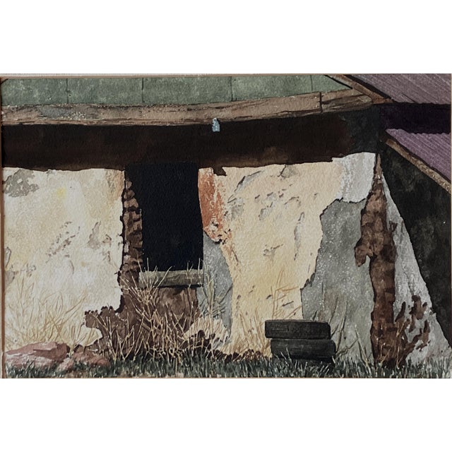 Artist: Charles Burk– American (1947-) Title: Doorway, old Building Year: unknown Medium: Watercolor on watercolor paper...
