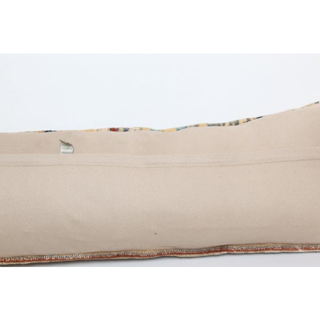Textile Vintage Hand Knotted Throw Rug Pillow Cover - 12'' X 36'' For Sale - Image 7 of 9
