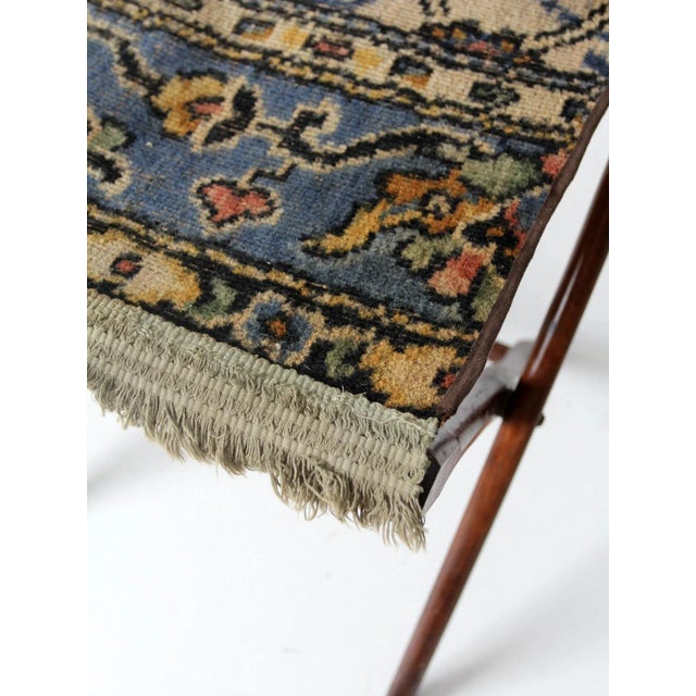 Wood Antique Civil War Folding Camp Chair For Sale - Image 7 of 13