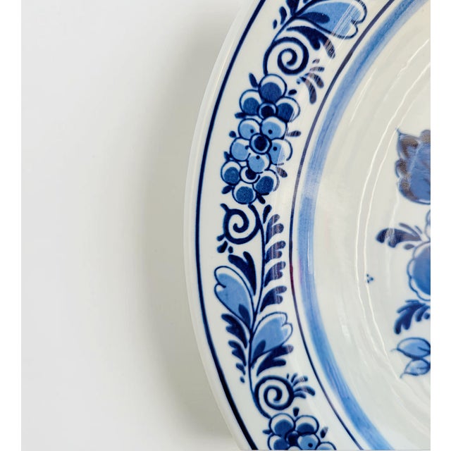 1950s Blue Delft Wall Plate from Royal Goedewaagen, 1950s For Sale - Image 5 of 12