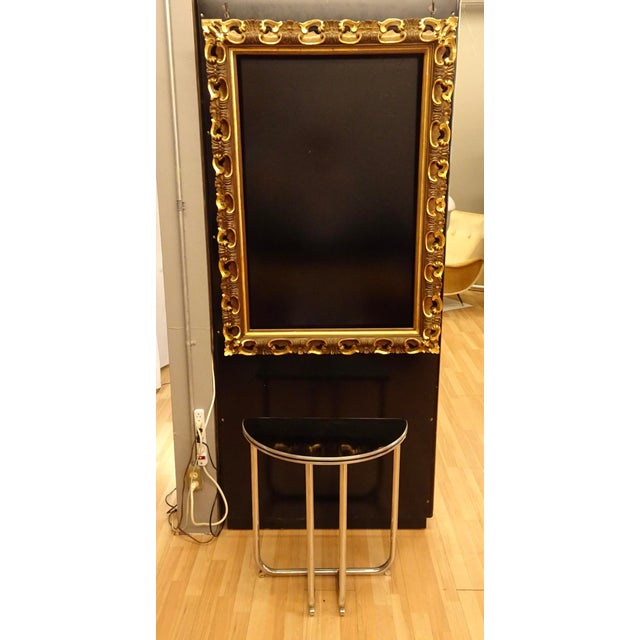 Early 20th Century Hand Carved, Gilt, Solid Wood Picture Frame Circa 1900 From Belgium For Sale - Image 5 of 18