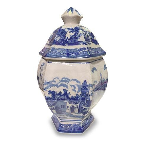 2000s Asian Blue & White Vase With Lid Chairish