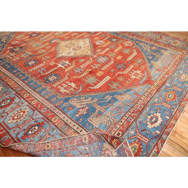 Antique Oversize Tribal Persian Bakshaish Rug - 11'4" x 15'6" For Sale - Image 14 of 18