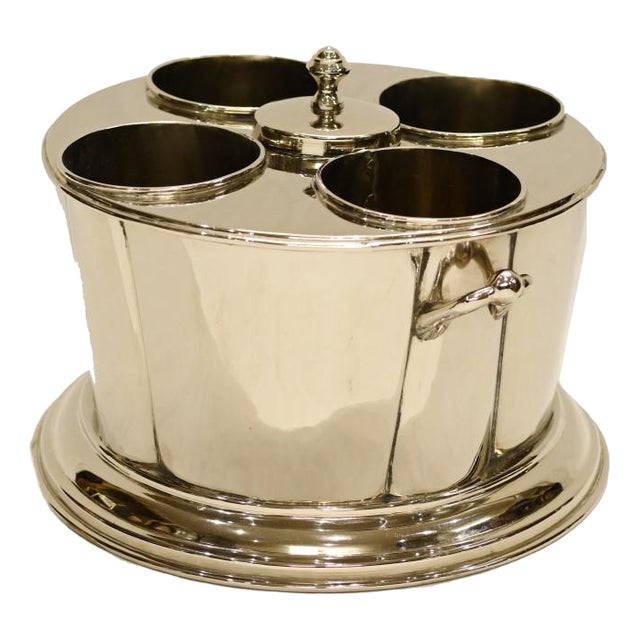 Silver-Plated Wine Cooler For Sale