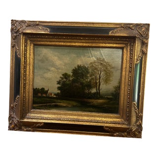 20 Th Century American School Oil on Canvas Landscape Signed Framed For Sale