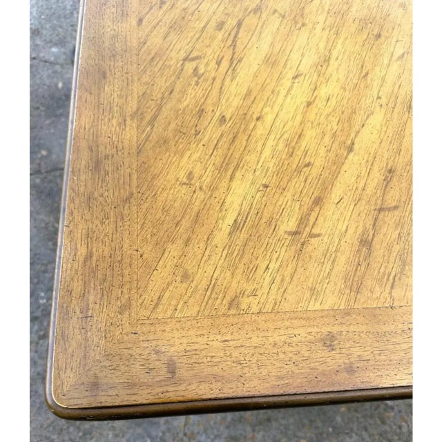 Spanish Revival Drexel 'Velero' Spanish Style Pecan Wood 68" Extending to 104" Refectory Table From the 1960s For Sale - Image 3 of 8