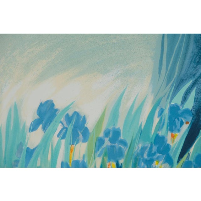 Modern Claude Hemeret, Champ d’iris bleus, Lithograph For Sale - Image 3 of 6