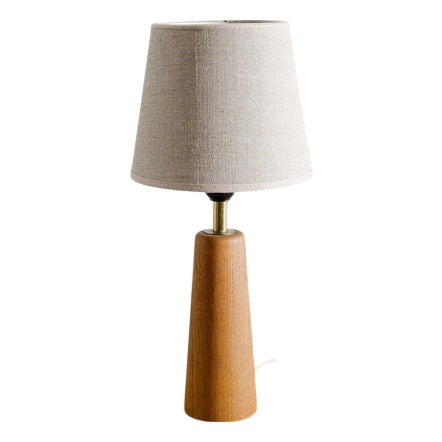 Finnish Mid-Century Wooden Desk or Table Lamp attributed to Lisa Johansson-Papé, 1950s For Sale