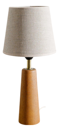 Finnish Mid-Century Wooden Desk or Table Lamp attributed to Lisa Johansson-Papé, 1950s
