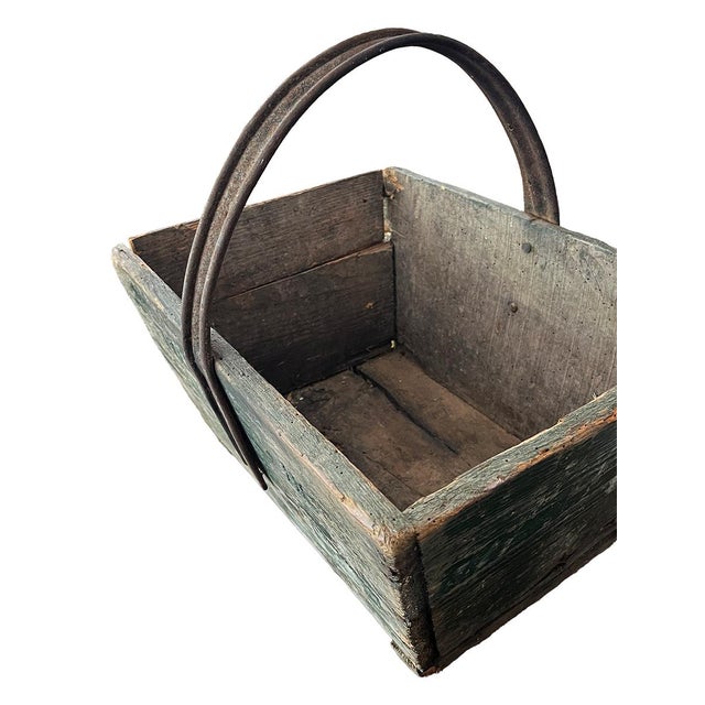 19th Century French Grape-Picking Wooden Basket For Sale - Image 4 of 4
