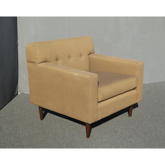 Vintage Reproduction Dunbar Brown Accent Chair W Down Feather Cushion For Sale In Los Angeles - Image 6 of 13