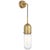 Thomas O'Brien for Visual Comfort Signature Junio Wall Light in Hand-Rubbed Antique Brass with Clear Glass For Sale