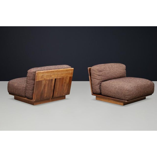 Pianura Lounge Chairs in Walnut by Mario Bellini for Cassina, Italy, 1971, Set of 2 For Sale - Image 15 of 17