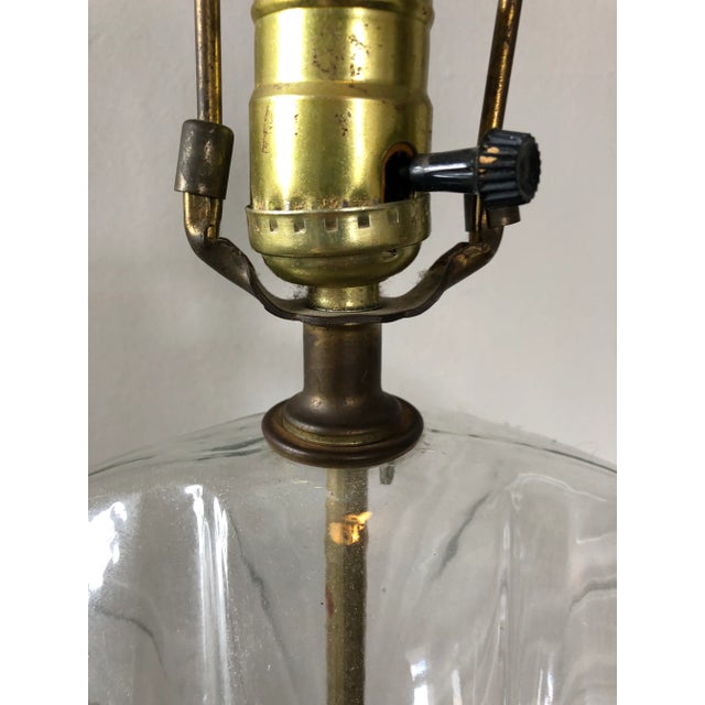 Vintage Glass Shell Form Table Lamps- a Pair For Sale - Image 4 of 6