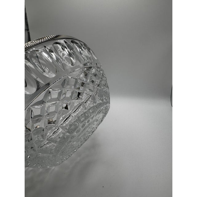Metal Vintage Heavy Cut Crystal, Silver Plated Rim For Sale - Image 7 of 11