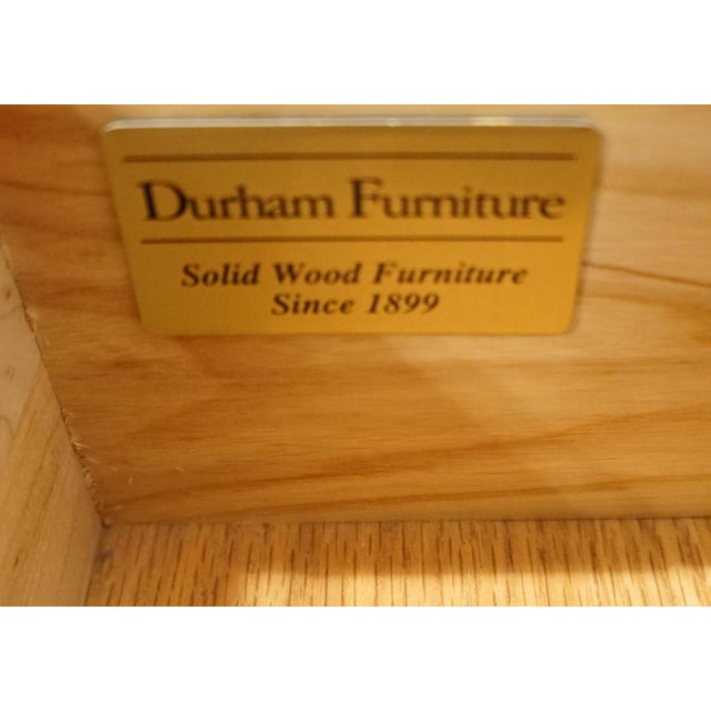 Brown Durham Furniture Saville Row Collection Solid Cherry Early American 66" Triple Dresser 980-173 For Sale - Image 8 of 15