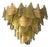 Green and Gold Murano Glass Chandelier with Scale Decoration, 2000s For Sale