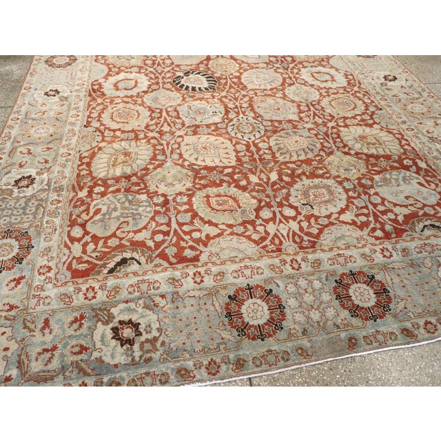 Gray Galerie Shabab Collection Early 20th Century Persian Tabriz Carpet For Sale - Image 8 of 9