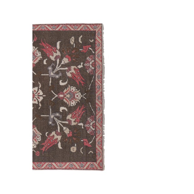 Oriental Turkish Oushak Rug With Floral Pattern 4'11" X 8'5" For Sale In Philadelphia - Image 6 of 13