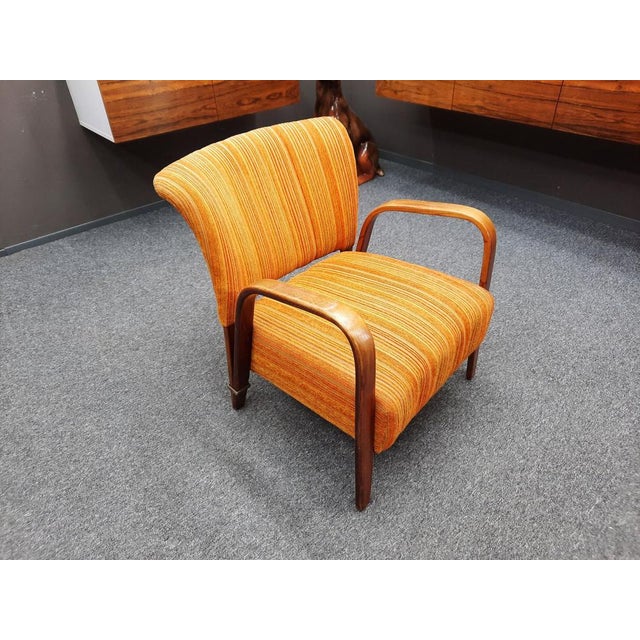 Mid-Century Modern French Armchairs by Hugues Steiner for Steiner, 1940s, Set of 4 For Sale - Image 3 of 15