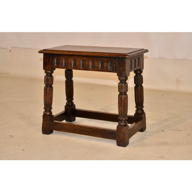 Victorian 19th Century English Oak Joint Stool For Sale - Image 3 of 6