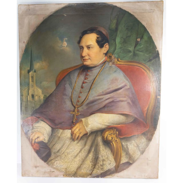 Large Religious Oil Painting on Canvas For Sale - Image 13 of 13