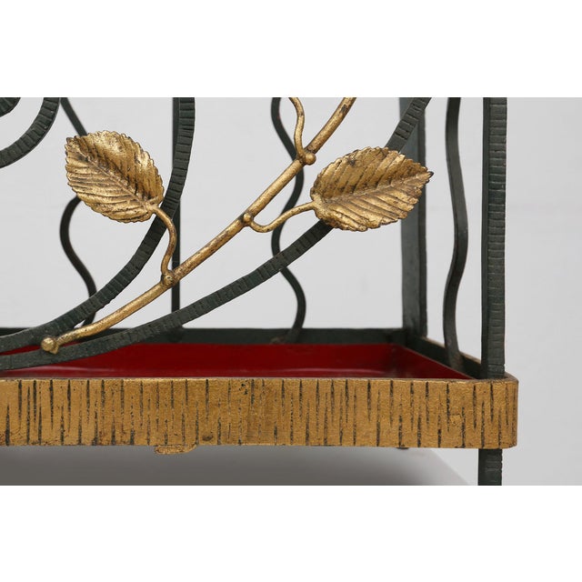 Art Deco Wrought Iron Umbrella Stand with Floral Decoration, France, 1930s For Sale - Image 6 of 13