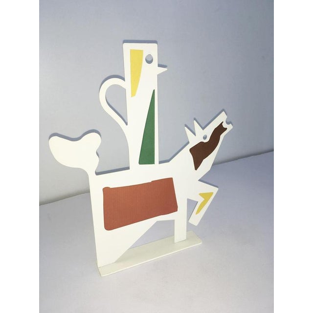 White Painted Metal Sculpture by Riccardo Dalisi, Italy, 1980s For Sale - Image 4 of 18