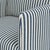 Cerulean Slipcover for Stoffer Home x Cloth & Company for Lindy Dining Armchair in Jane Stripe Denim For Sale - Image 8 of 8