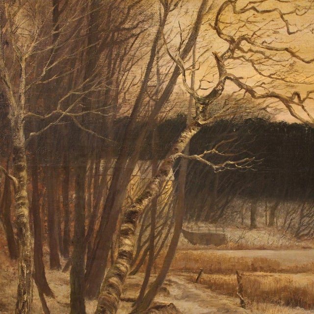 Franz Bombach, Landscape, 1900, Oil on Canvas, Framed For Sale - Image 9 of 16