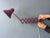 Purple mid century space age scissor wall lamp made out of metal. The lamp is extendable with the scissor mechanism. Also...