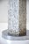 Metal Modernist White Marble Table Lamp With Carved Surface For Sale - Image 7 of 9