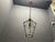 Vintage Brass Etched Glass Latern Pendant Light, 1950s For Sale - Image 4 of 9