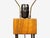Brown 1960s American Modern, Cage Form Table Lamp, Walnut, Brass, Usa For Sale - Image 8 of 12