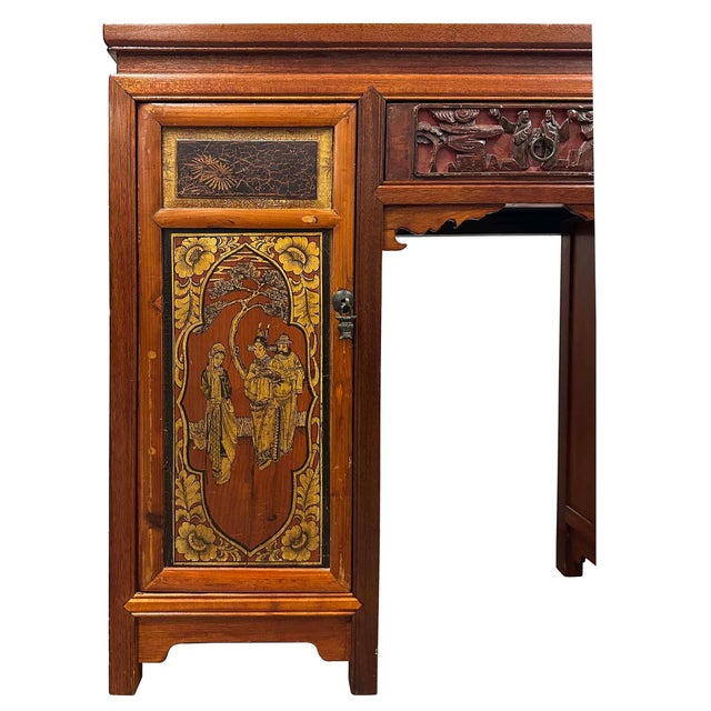Early 20th Century Chinese Hand Carved Doctor's Desk For Sale - Image 4 of 13