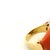 1970s Italian 18k Gold Coral & 1.50 Carat Diamond Cocktail Ring, Size 7.25 For Sale - Image 9 of 10