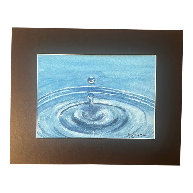 “A Drop in the Ocean“ Original Matted Watercolor by Nancy Smith For Sale