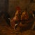19th Century Spanish Oil on Canvas Barn Scene With Rooster and Chickens For Sale - Image 4 of 12