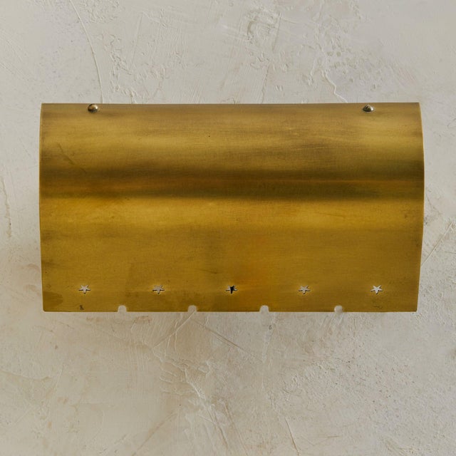 Swedish Brass Star-Perforated Sconce, 1940s - 2 Available For Sale - Image 15 of 18