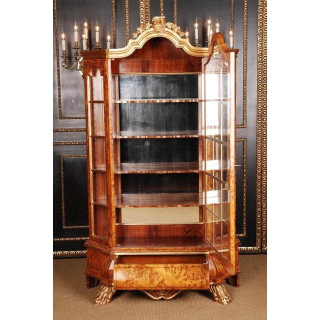 20th Century Dutch Baroque Style Vitrine For Sale - Image 5 of 10