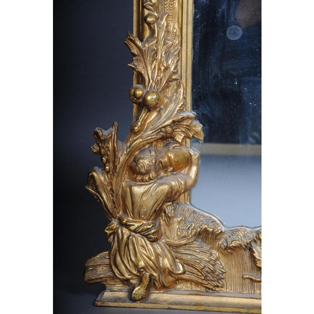 Antique Historicism Gilded Mirror, 1870s For Sale - Image 12 of 18