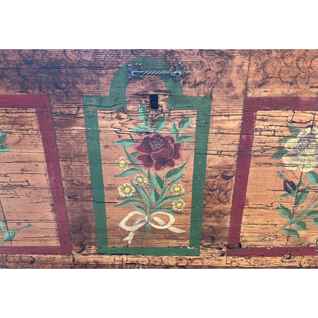 18th Century French Painted Trunk For Sale - Image 4 of 11