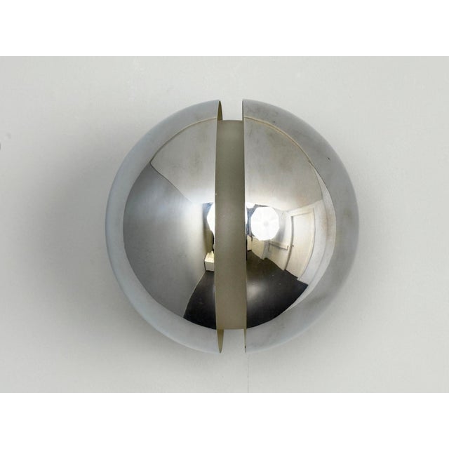 Silver Diaframma Wall Lamp by Piero & Monti for Fontana Arte, 1960s For Sale - Image 8 of 11