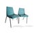 Mid-Century Industrial Turquoise Plastic Dining Chairs from Morris of Glasgow, Set of 2 For Sale - Image 6 of 7