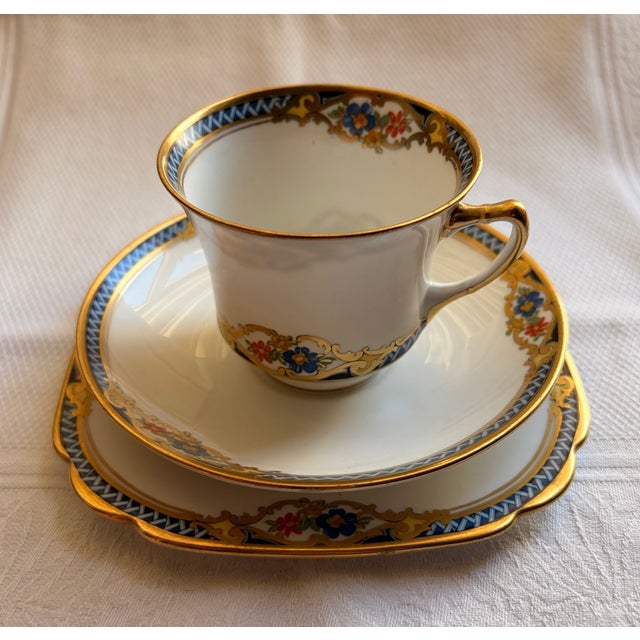 Cream Antique Cups and Saucers, 1890s, Set of 8 For Sale - Image 8 of 18