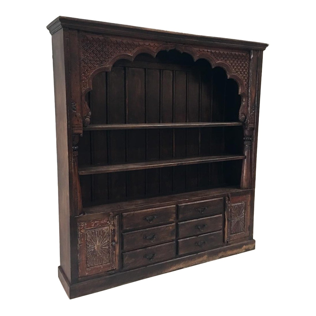 Indian Hand Carved Bookcase Chairish