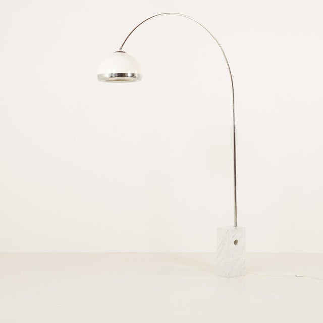 Guzzini Mid-Century Italian Arc Lamp in the style of Castiglioni, 1970s For Sale - Image 4 of 13