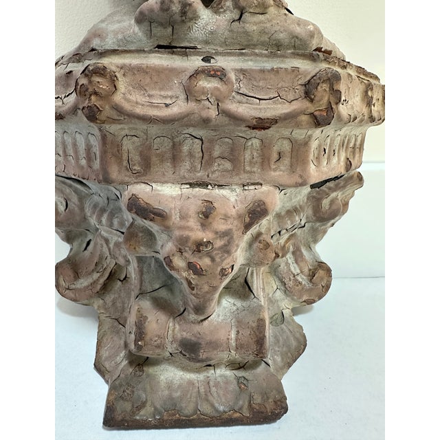 Antique Wells Fargo Winged Mountain Lion & Ram Heads Architectural Salvage Ornament For Sale - Image 4 of 8