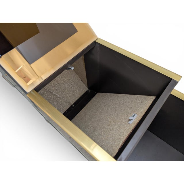Stepped Console Table with Mirrors and Compartments, 1970s For Sale - Image 9 of 12