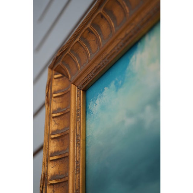 1970s W. Dawson Signed Ocean & Seagull Oil Painting on Canvas For Sale - Image 5 of 12